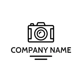 Minimalistik Logo Black Camera Photography logo design