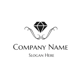 Diamant Logo Black Decoration and Diamond logo design