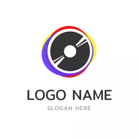 Best Logo Black Disc and Edm logo design