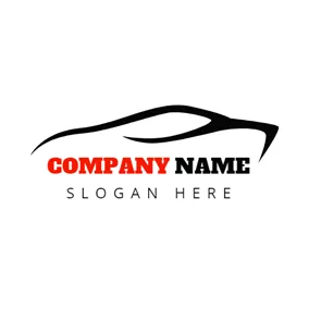 汽车业logo Black Outlined Car logo design