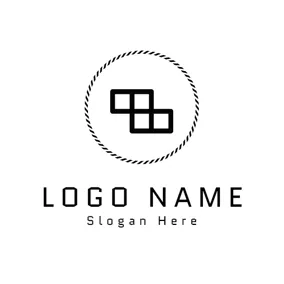 Combination Logo Black Square and Letter Z logo design