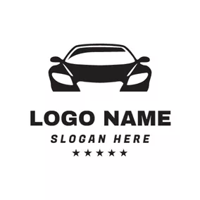 交通工具logo Black Star and Car logo design