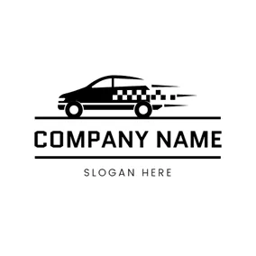 自動ロゴ Black Taxi Model Icon logo design