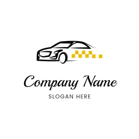 タクシーロゴ Black Taxi Model logo design