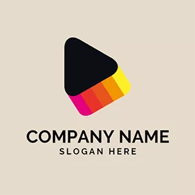 Channel Logo Black Triangle and Youtube Channel logo design