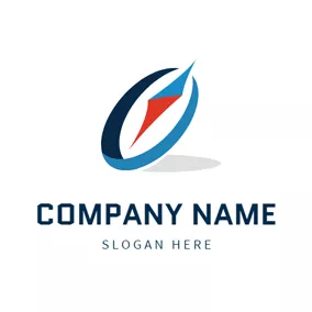 Concept Logo Blue and Black Compass logo design