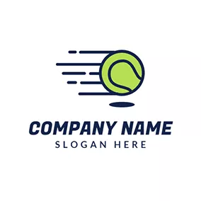 Olympics Logo Blue and Green Tennis Ball logo design