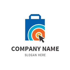 Corporate Logo Blue and Yellow Bag logo design