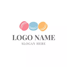 Confectionary Logo Blue and Yellow Candy logo design