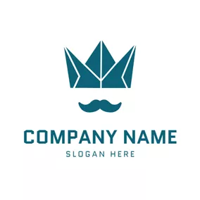 Collage Logo Blue Beard and Crown logo design