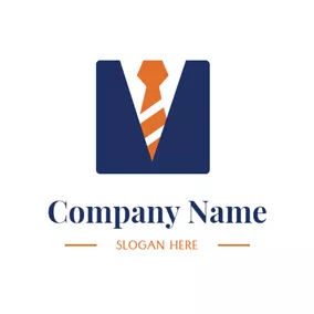 Business Logo Blue Business Suit and Work logo design