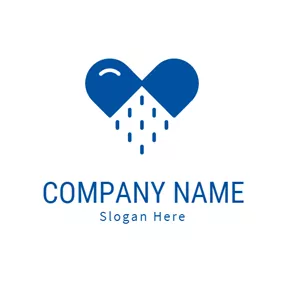 医学 Logo Blue Capsule and Medicine logo design