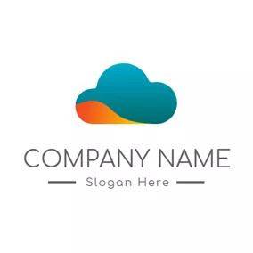 Logotipo De Nube Blue Cloud and Internet logo design