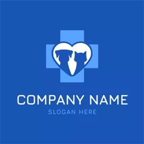 Logotipo De Animal Blue Cross and White Heart logo design