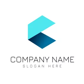 Pinterest Logo Blue Gradient Square logo design