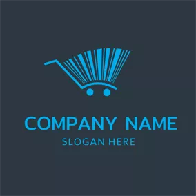 Logótipo Comercial Blue Shopping Cart logo design
