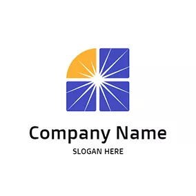 Logotipo Solar Blue Solar Light and Square logo design
