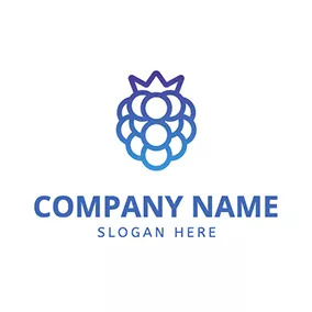 Berry Logo Blueberry Crown logo design