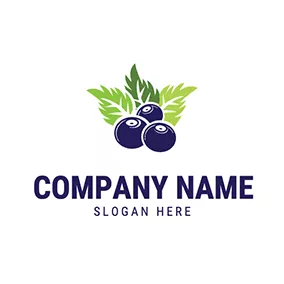 フルーツロゴ Blueberry Fruit Logo logo design