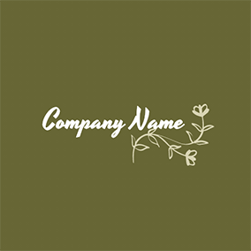 Design Logo Bold Text Flower Signature logo design