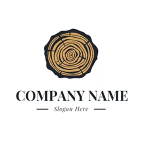 增長/生長 Logo Bole Growth Ring Woodworking logo design
