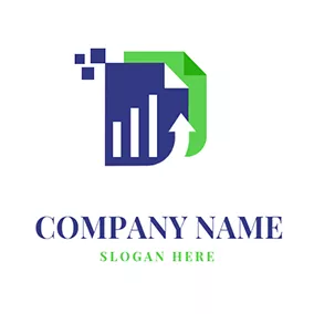 Document Logo Bookkeeping Logo With Arrow logo design