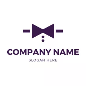 Man Logo Bow Tie and Western Style Clothing logo design