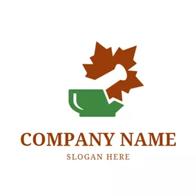 Autumn Logo Bowl and Maple Leaf logo design