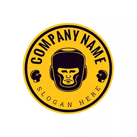 搏擊 Logo Boxer Fight Logo logo design