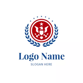 アメリカのロゴ Branch and Government Badge logo design