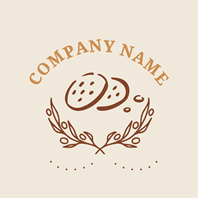 Ok Logo Branch Leaves Cookie logo design