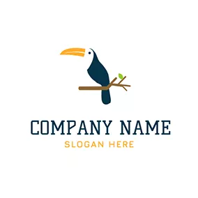 樹枝 Logo Branch Standing Toucan logo design