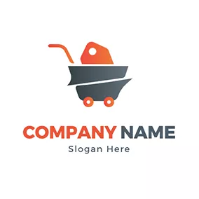 Gradient Logo Brand Trolley Goods Wholesale logo design