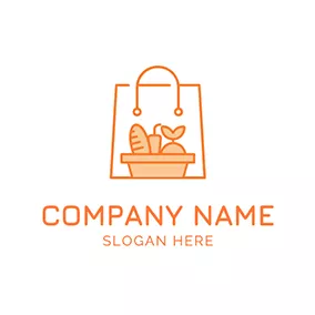 Grocery Logo Bread Vegetable and Grocery logo design