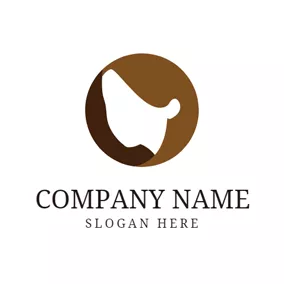Elegance Logo Brown and Khaki Short Hair logo design