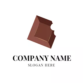 Logo De La Nourriture Et Des Boissons Brown and White Chocolate logo design