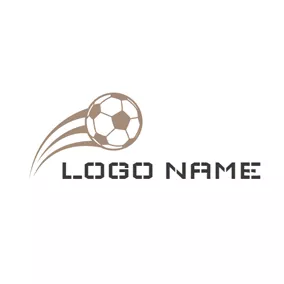 Shape Logo Brown and White Football logo design