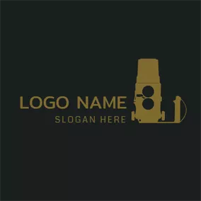Videography Logos Brown Antique Camera logo design