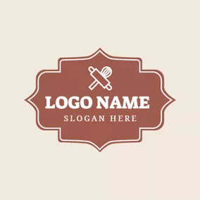 ドリンクのロゴ Brown Bottle Opener Drink Badge logo design