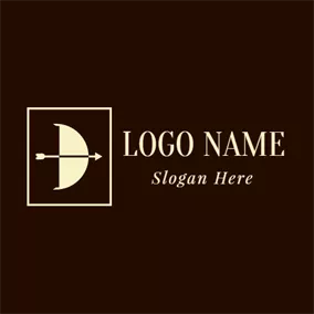 Logótipo De Arco Brown Bow and Arrow logo design