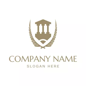 Signature Logo Brown Branch and Building logo design