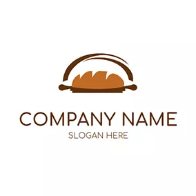 麵包 Logo Brown Bread and Tool logo design