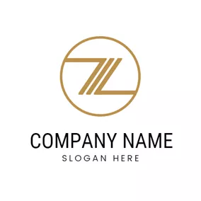 Logótipo Z Brown Circle and Abstract Letter Z logo design
