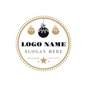 Holiday & Special Occasion Logo Brown Circle and Candy logo design