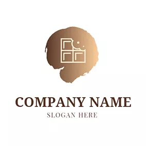 Chocolate Logo Brown Decoration and White Chocolate logo design