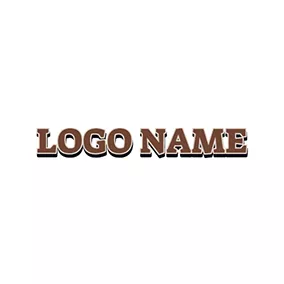 ヴィンテージロゴ Brown Regular Vintage Font Style logo design