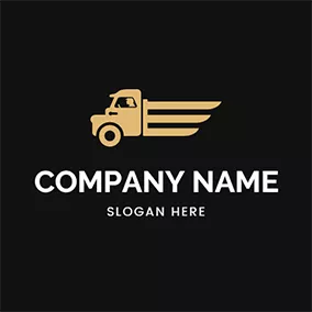 Speed Logo Brown Truck and Speed logo design