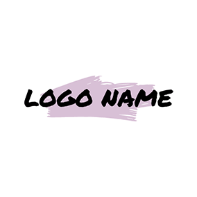 刷子logo Brushing Bold Text Signature logo design
