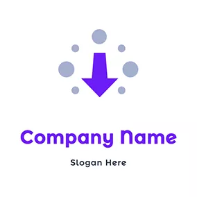 矢印のロゴ Bubble Arrow Simple Download logo design