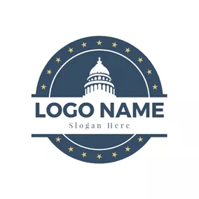 競選 Logo Building and Government Badge logo design